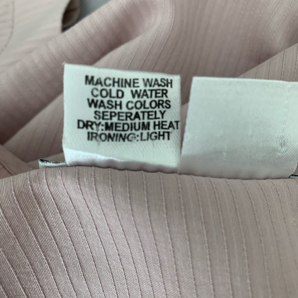 Flax Light Dusty Pink Button Down Blouse Size M - image 5